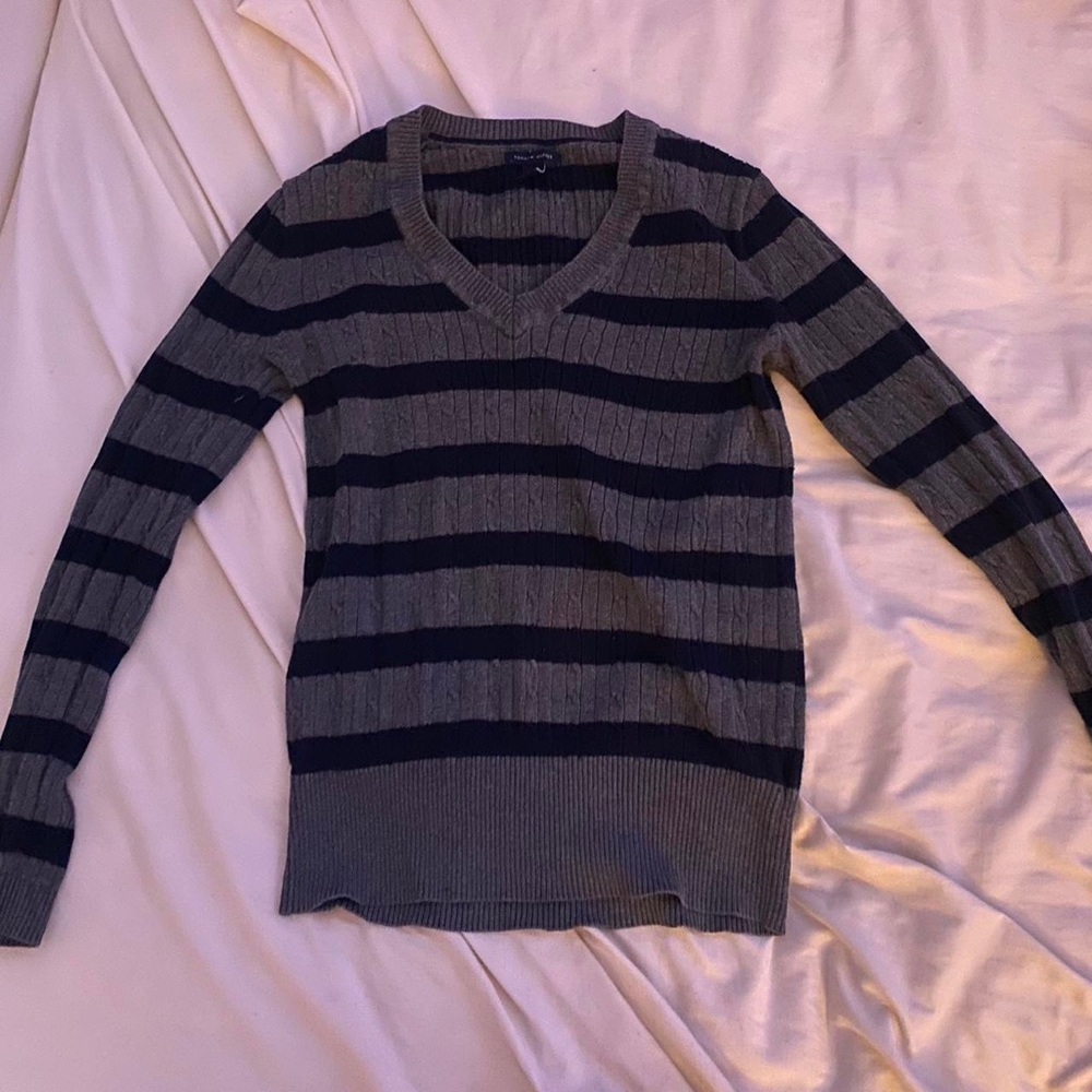 Tommy Hilfiger striped v neck sweater